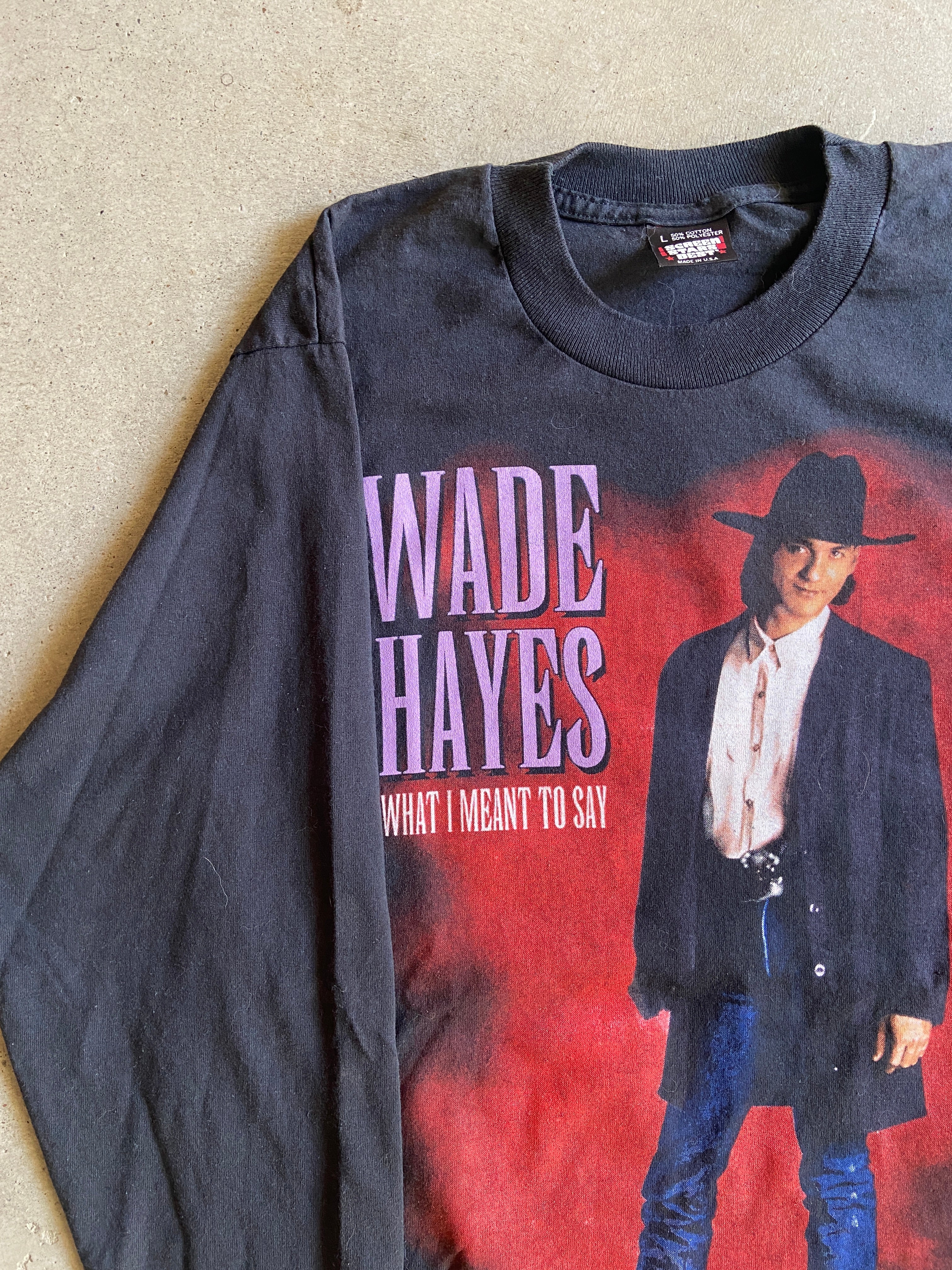 VTG Wade Hayes What I Meant To Say LS Tee Sz M