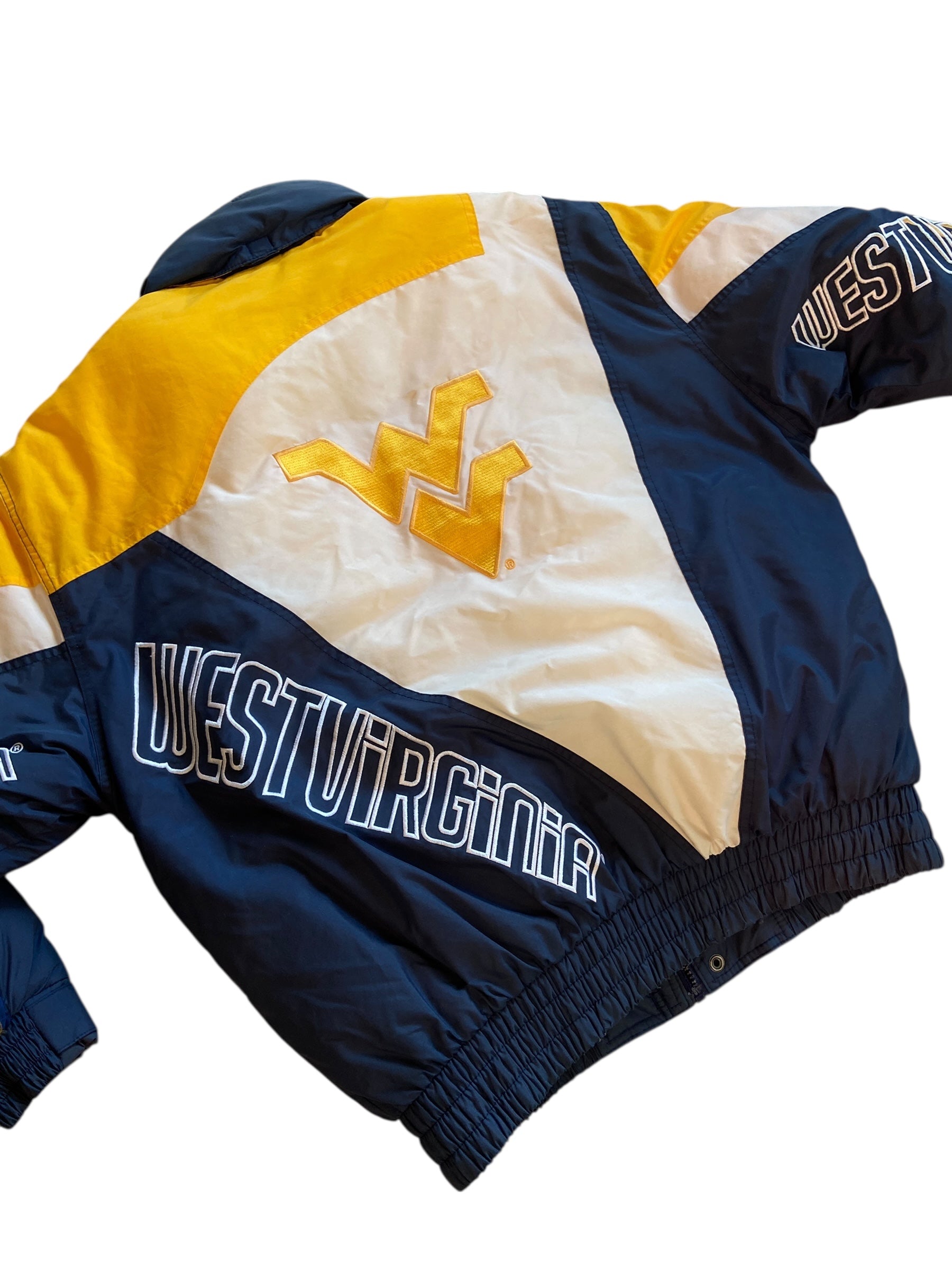 VTG West Virginia Mountaineers NCAA Puffer Jacket Sz L