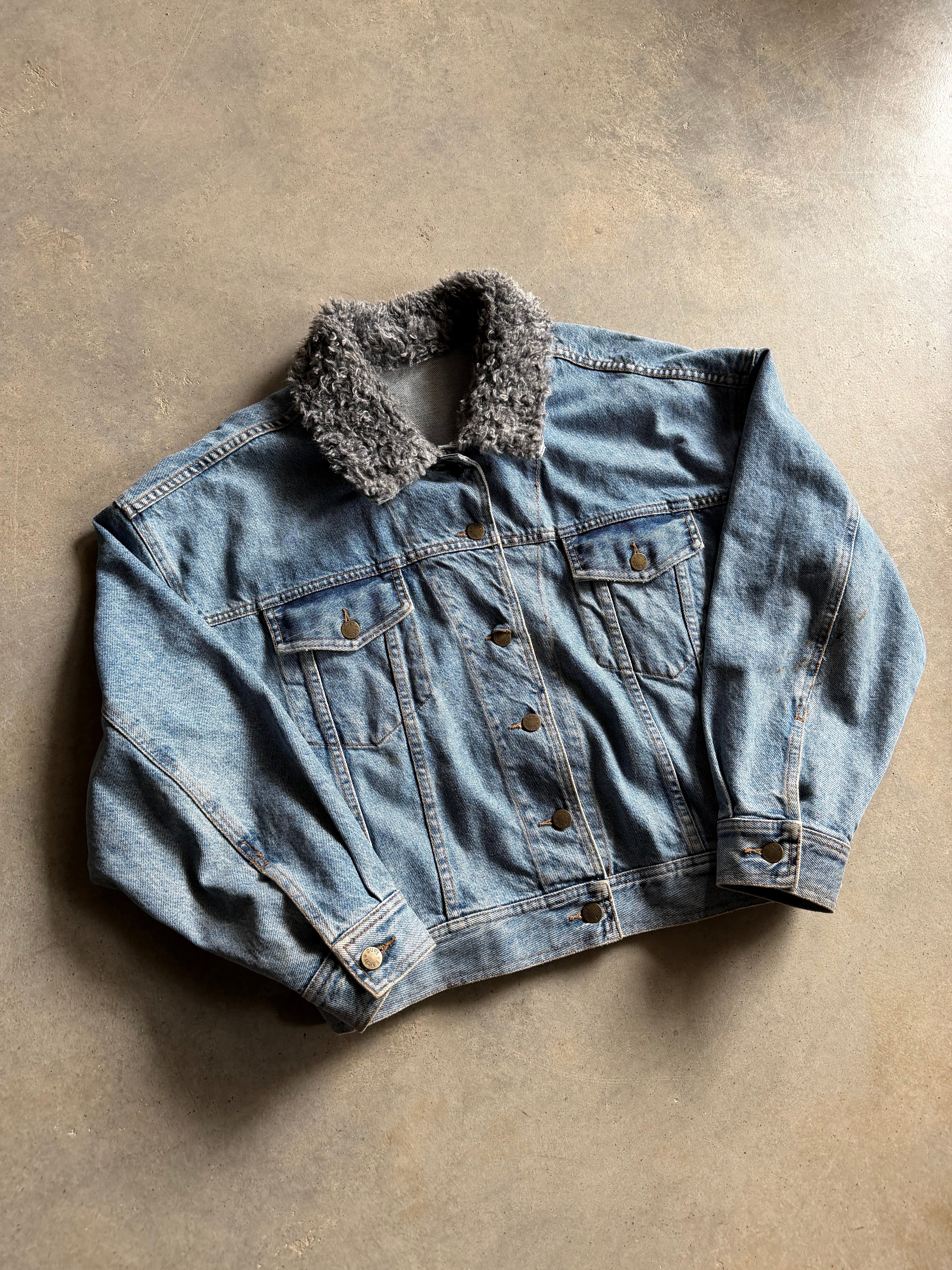 VTG Karen Kane Blue Jean Denim Jacket Sz M/L