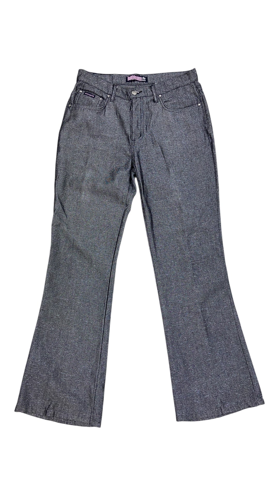 Y2K Bubblegum Shimmer Denim Jeans Sz 9