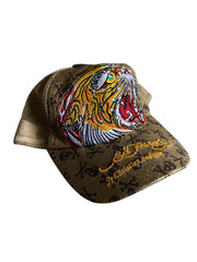 Y2K Ed Hardy Yellow Hat