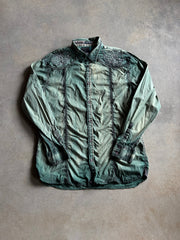 Y2K Roar Green Button Down Shirt Sz 2XL