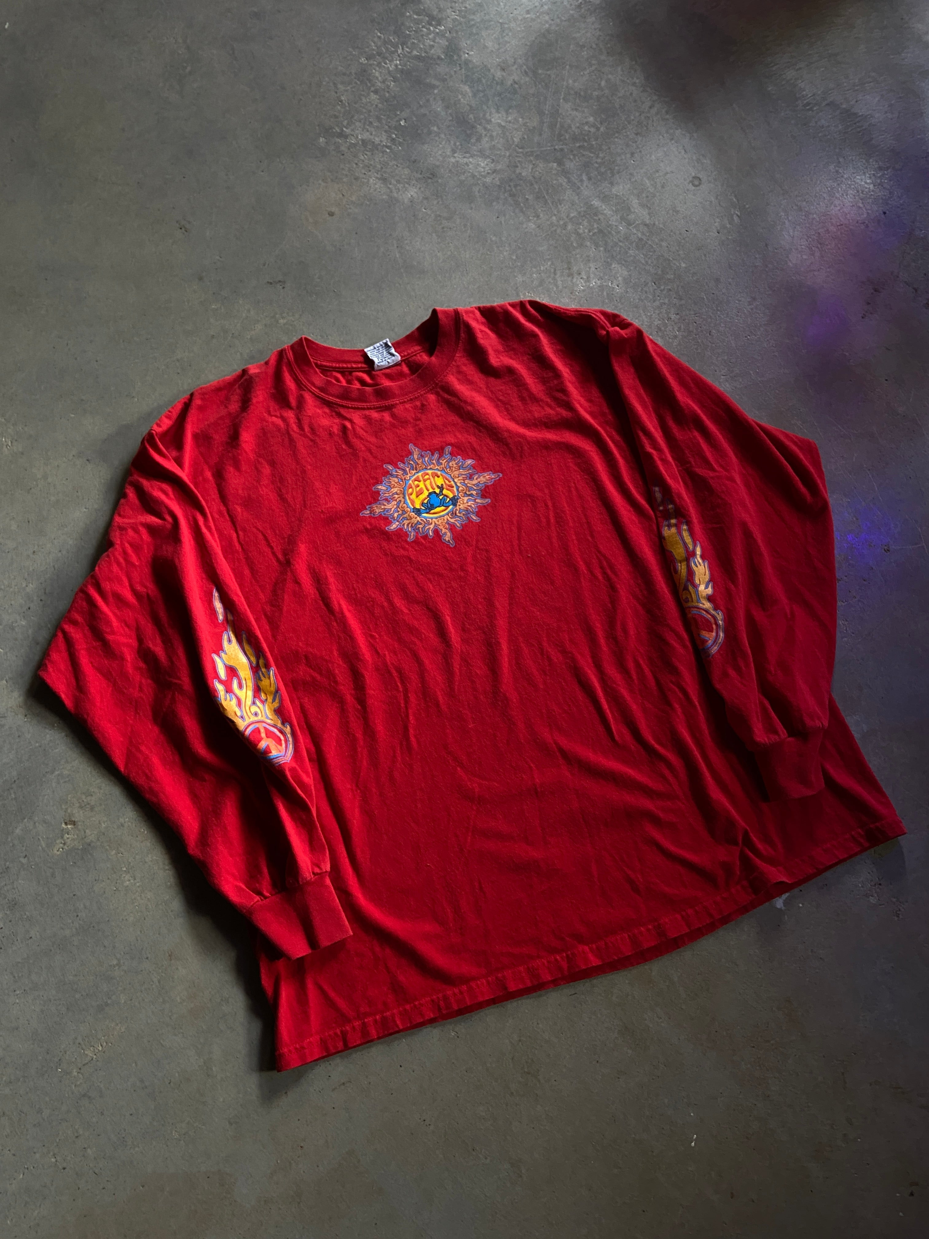 Y2K Peace Frogs LS Tee Sz 2XL