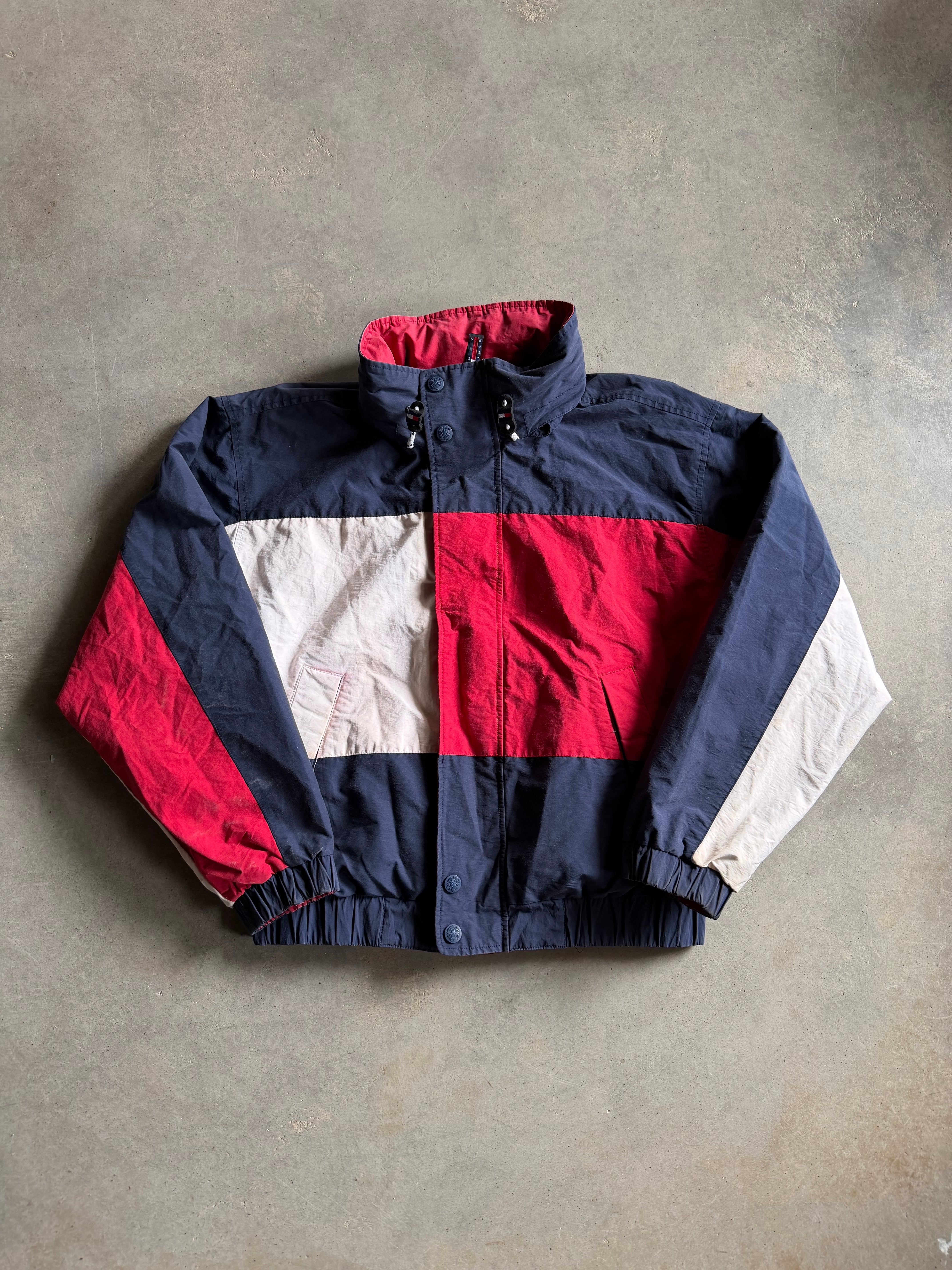 VTG Tommy Hilfiger Big Flag Logo Jacket Sz L