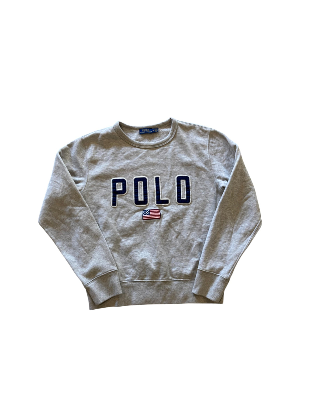 Wmns Polo Ralph Lauren Flag Sweatshirt Sz Med