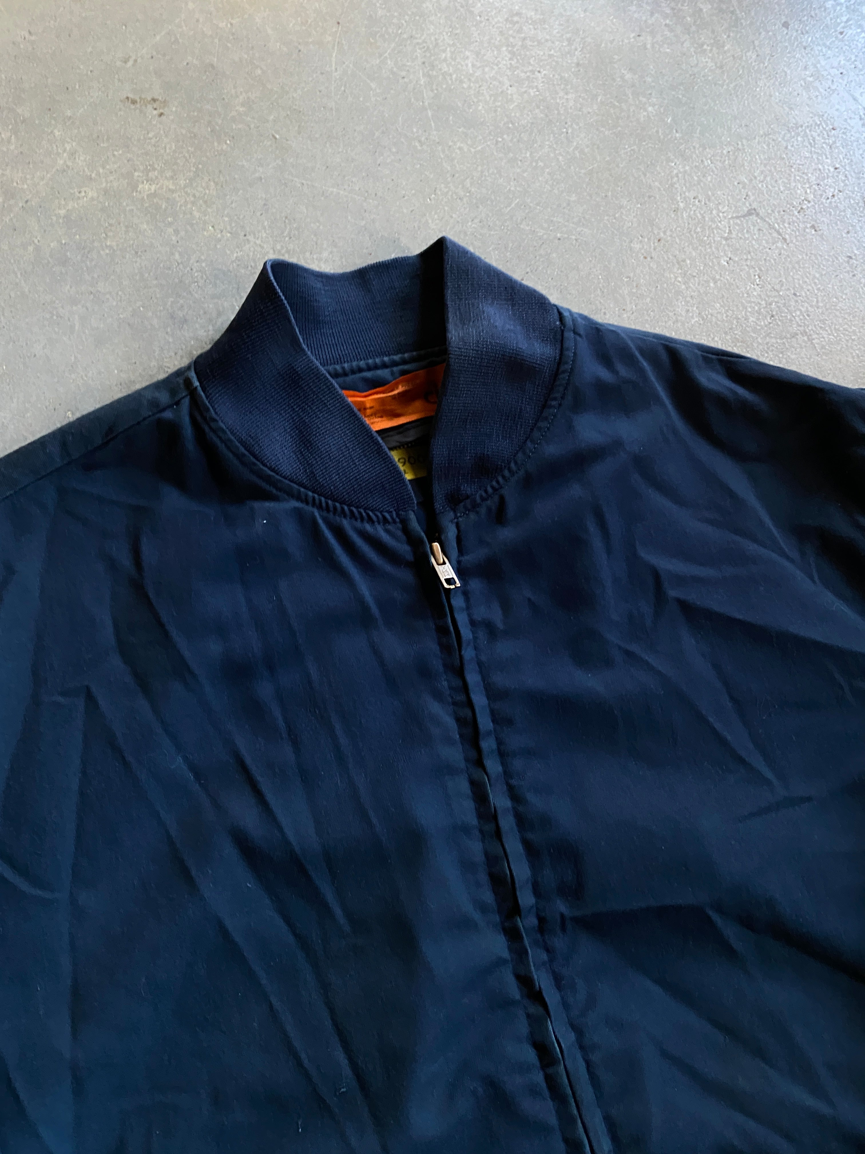 Y2K Navy Cintas Work Jacket Sz L
