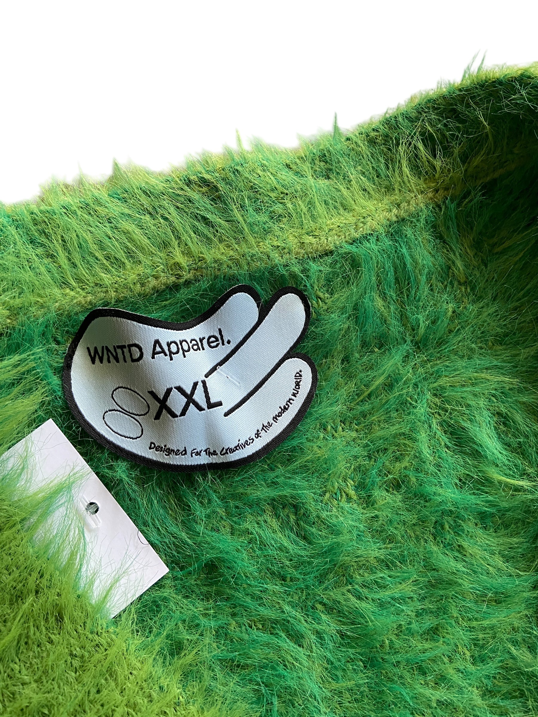 Wntd Apparel Mohair Green Cardigan Sz XXL