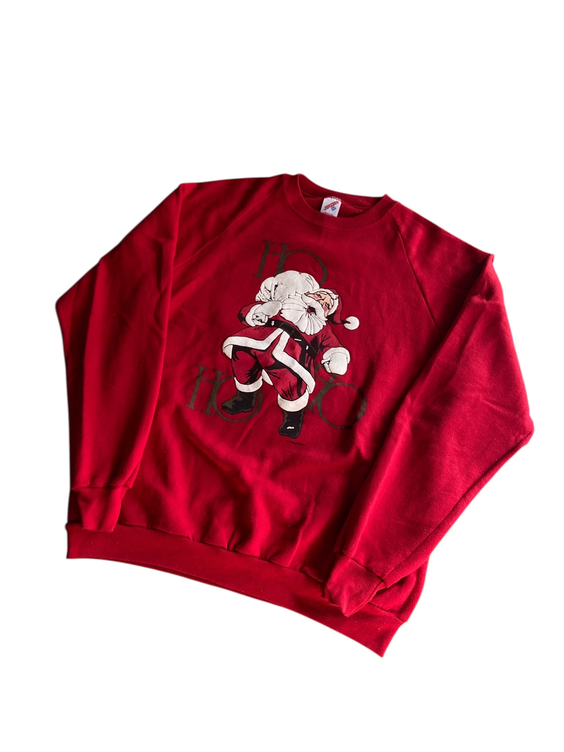 VTG Santa Ho Ho Ho Sweatshirt Sz XL