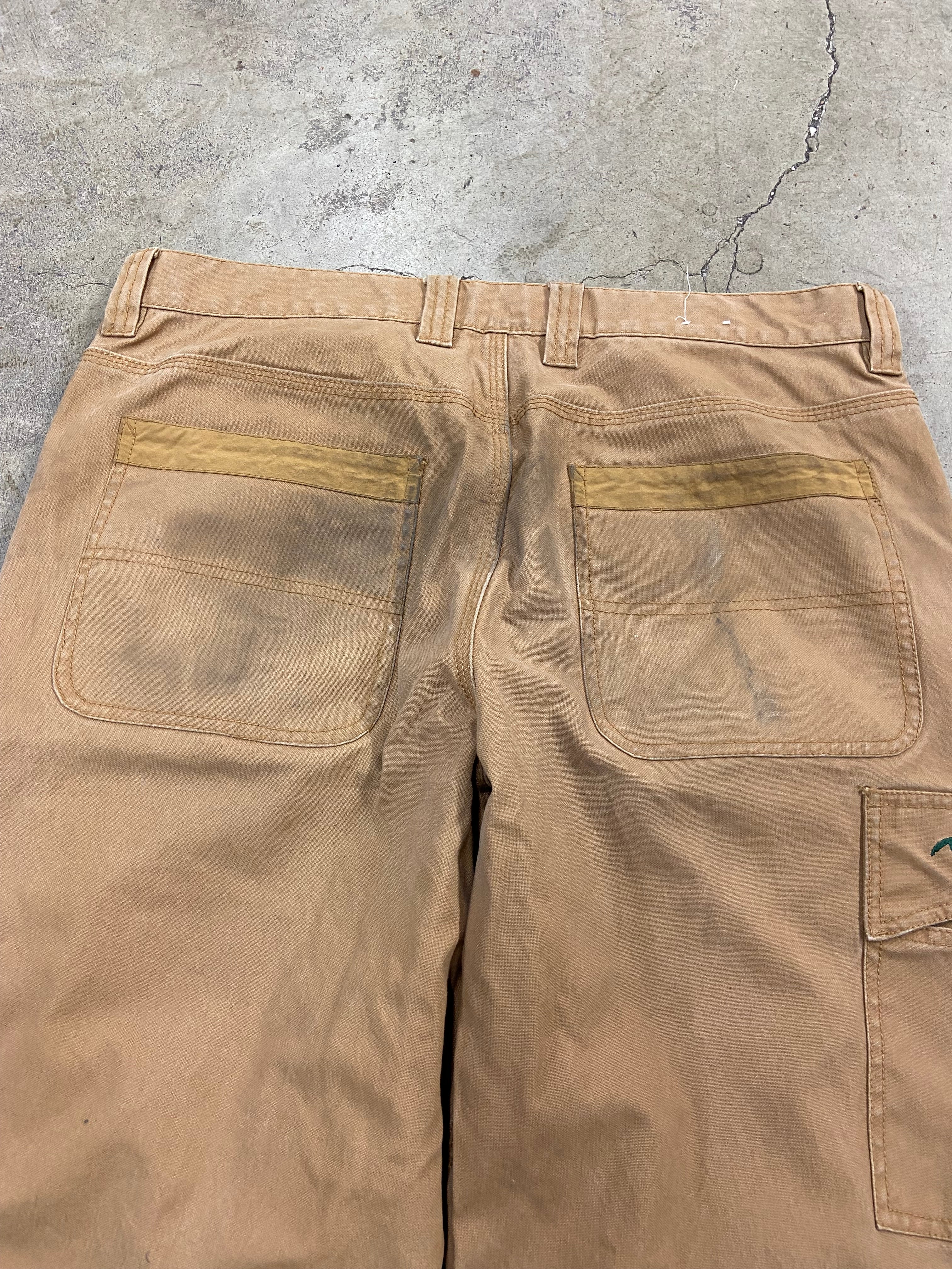 Y2K Mountain Khakis Double Knee Hiking Pants Sz 35x32