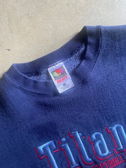 VTG Tennessee Titans  NFL Double Embroidered Sweatshirt Sz L