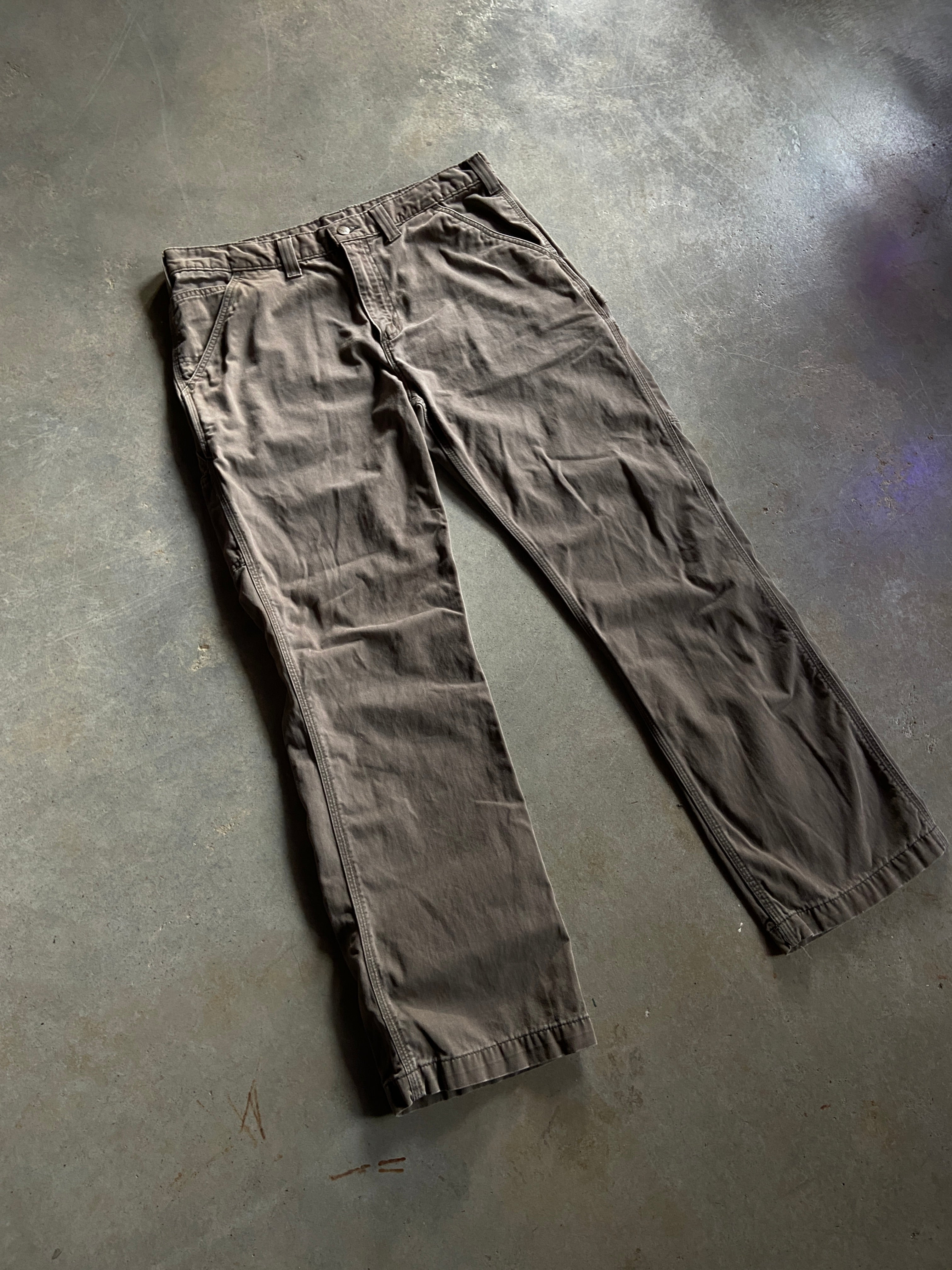Y2K Carhartt Distressed Sand Carpenter Pants Sz 38x27