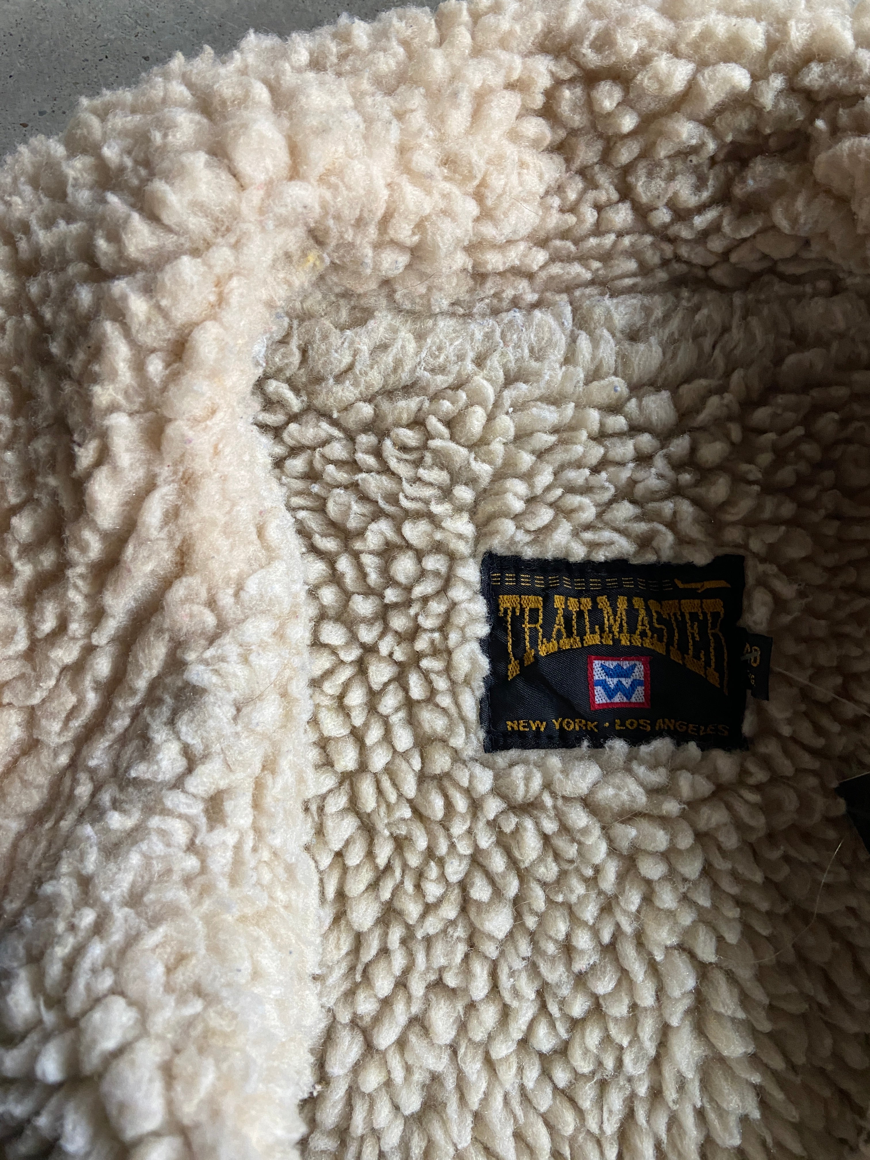 VTG Trailmaster Denim Sherpa Coat Sz M