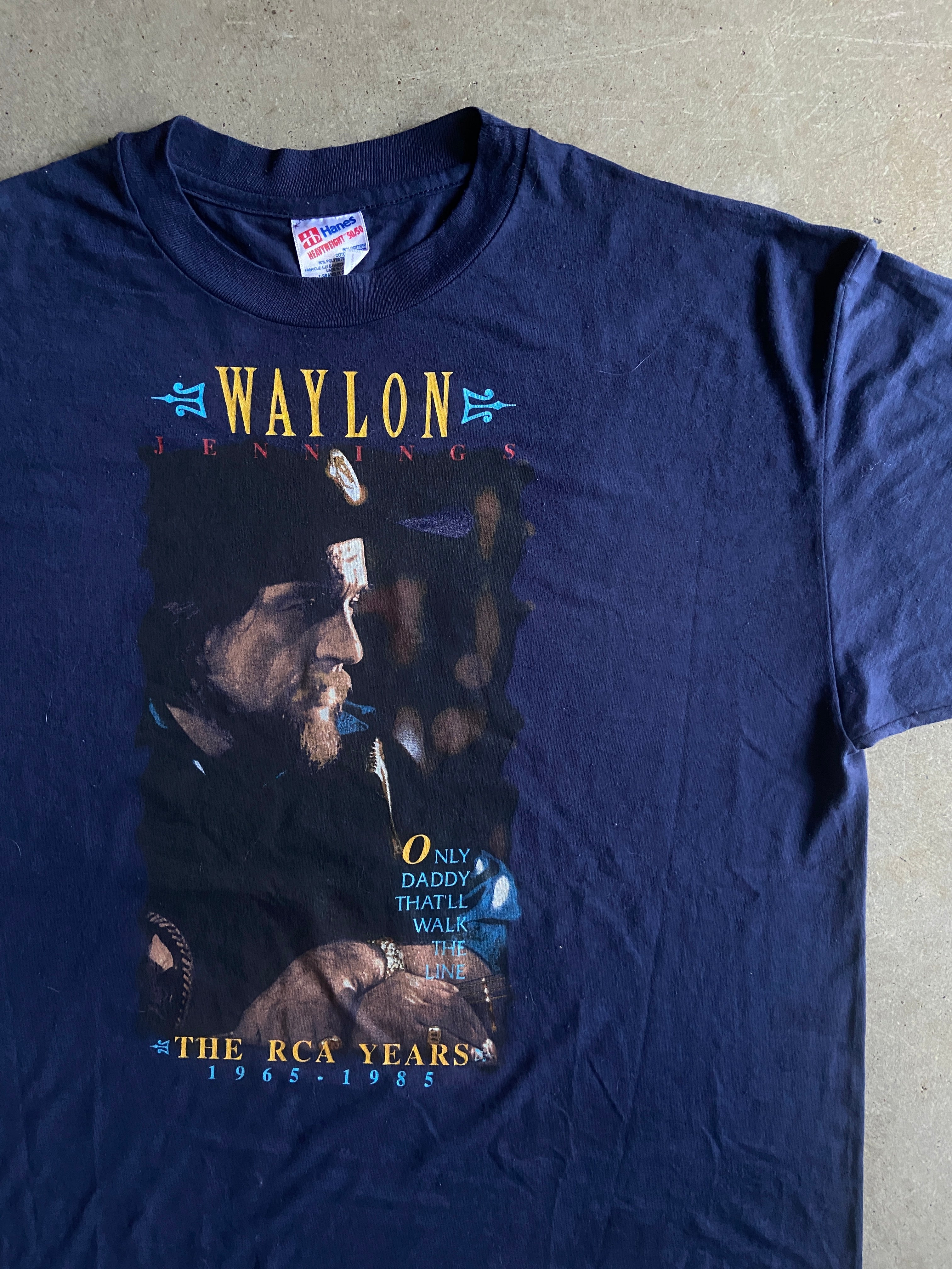 VTG Waylon Jennings Only Daddy Tee Sz XL
