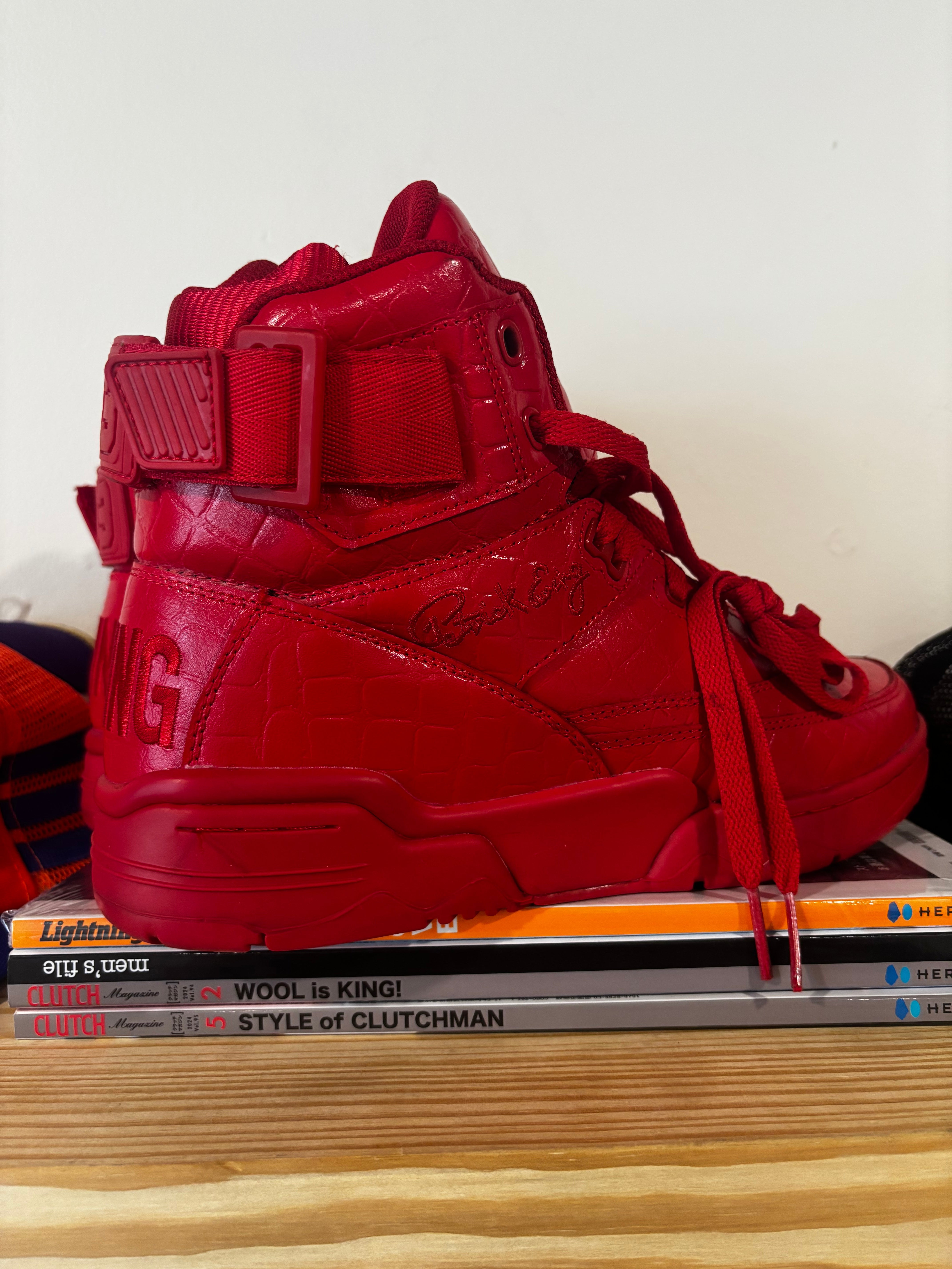 Preowned Ewing 33 Hi Croc Skin Sz 9M