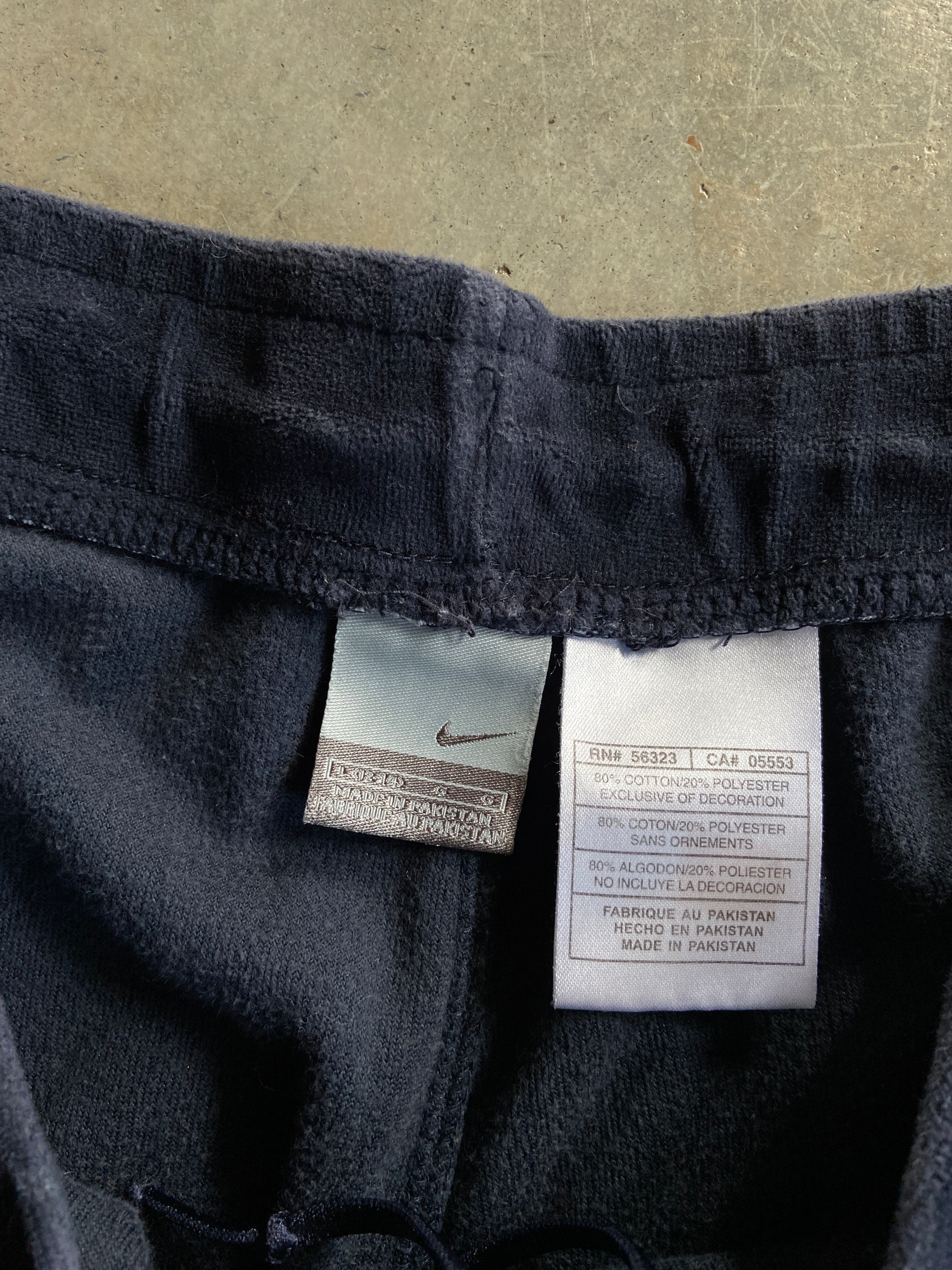 Y2K Nike Velour Navy Blue Pants Sz Women's L