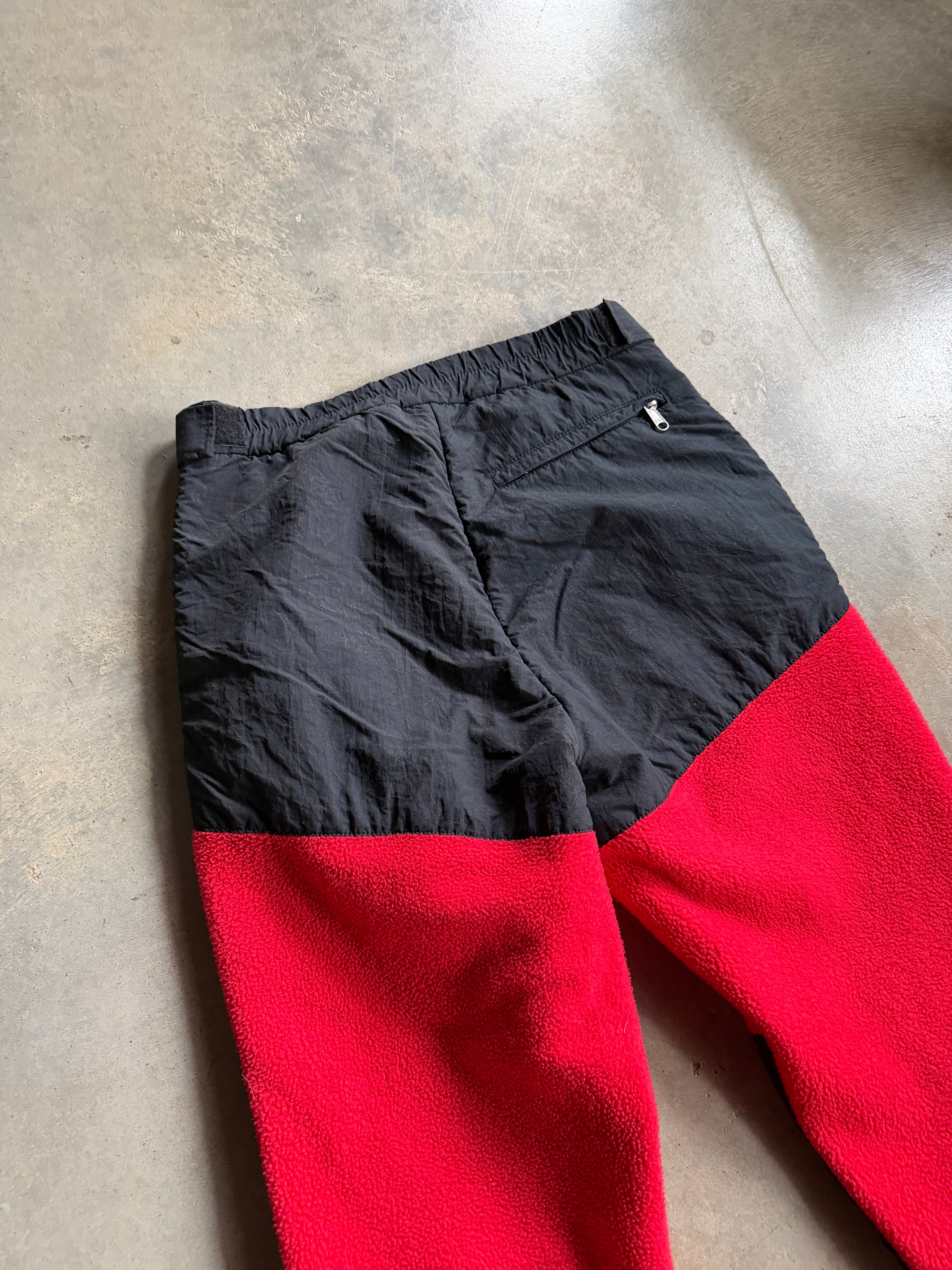 VTG The North Face Red Fleece Pants Sz L