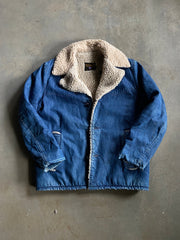 VTG Trailmaster Denim Sherpa Coat Sz M