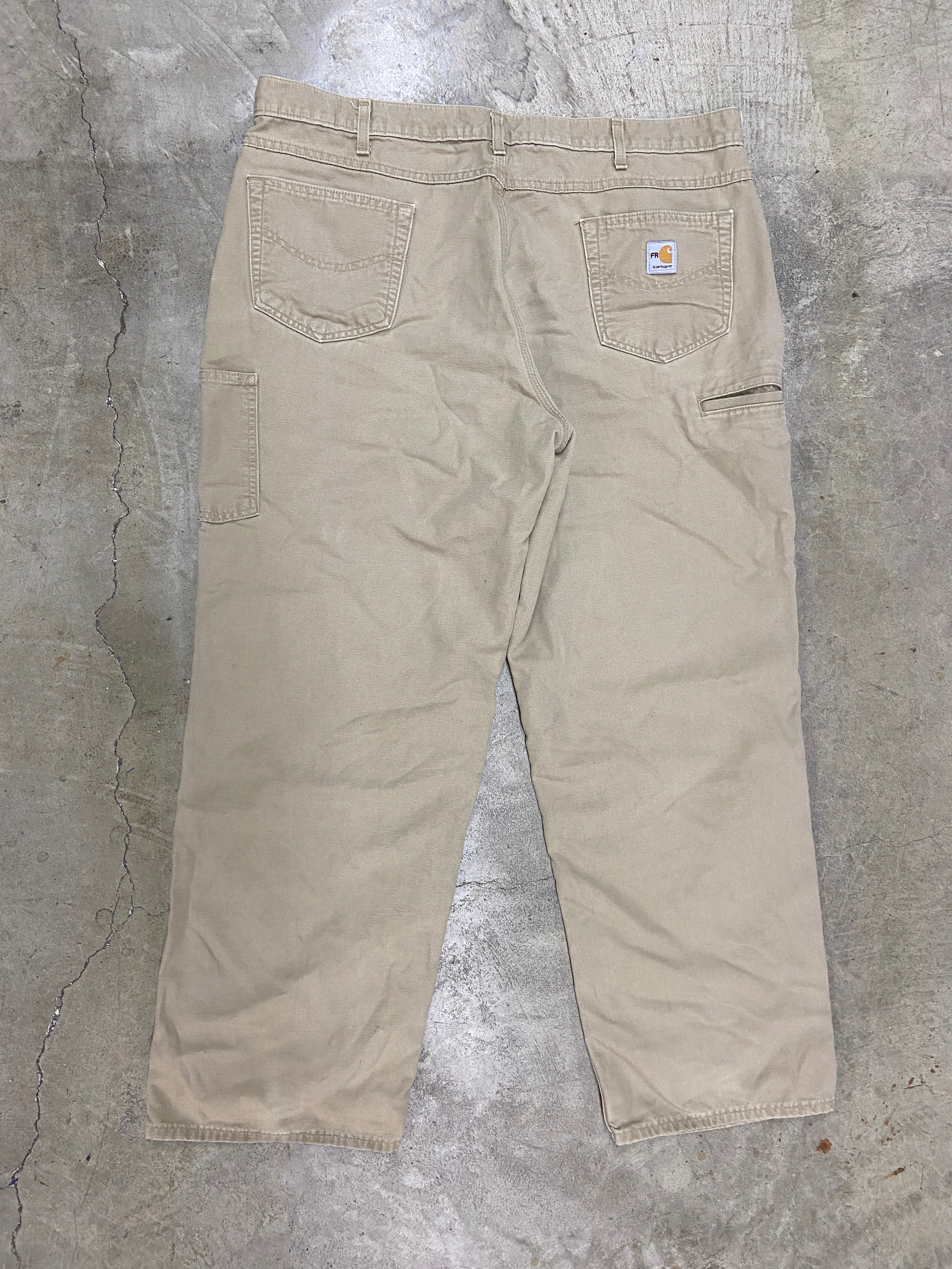 Y2K Carhartt Tan Fire Resistance Work Pants Sz 40x32