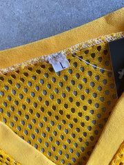 VTG Yellow Cropped Football Jersey Sz L