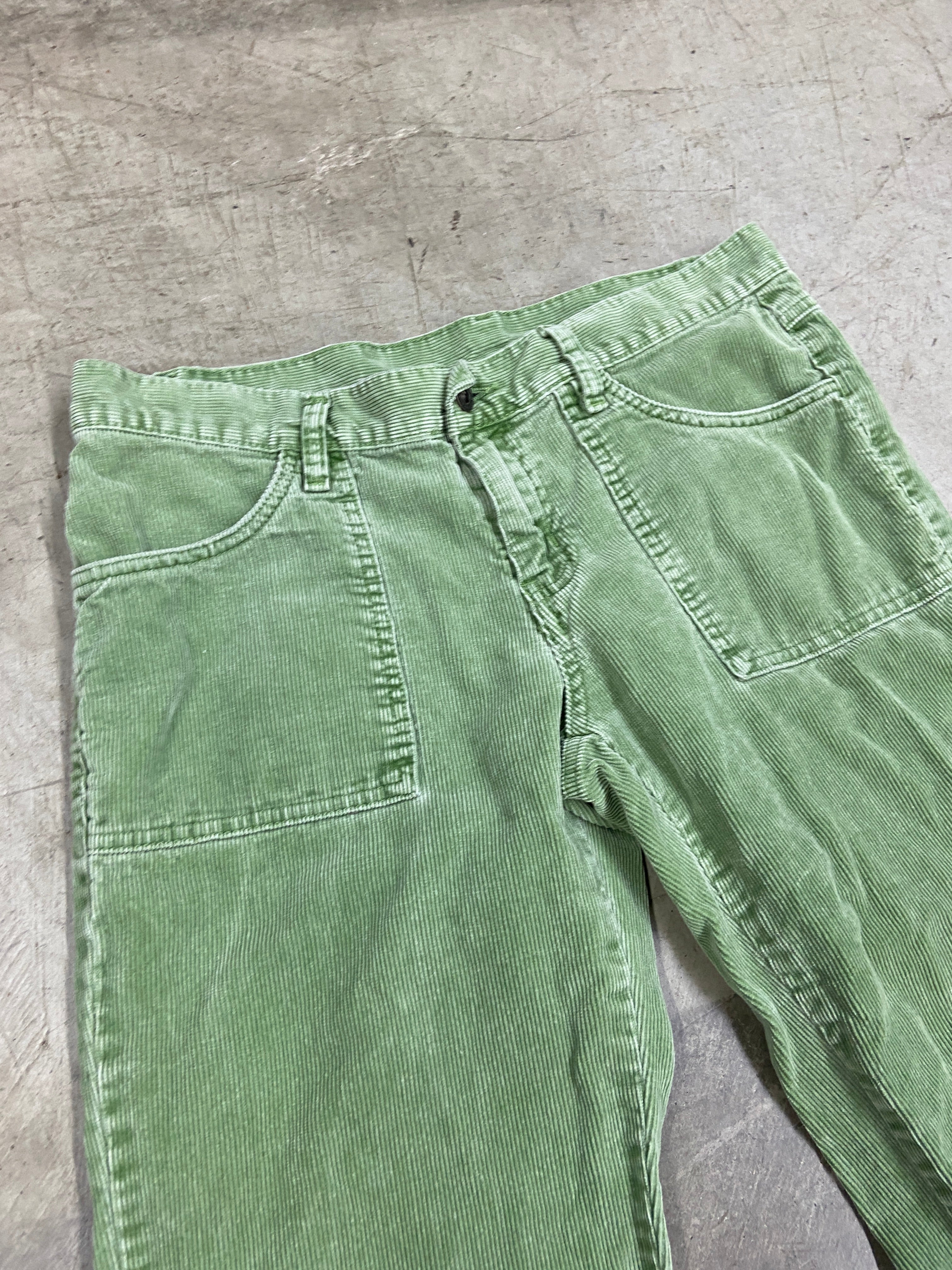 Y2K Prana Green Women's Pants Sz 32x32
