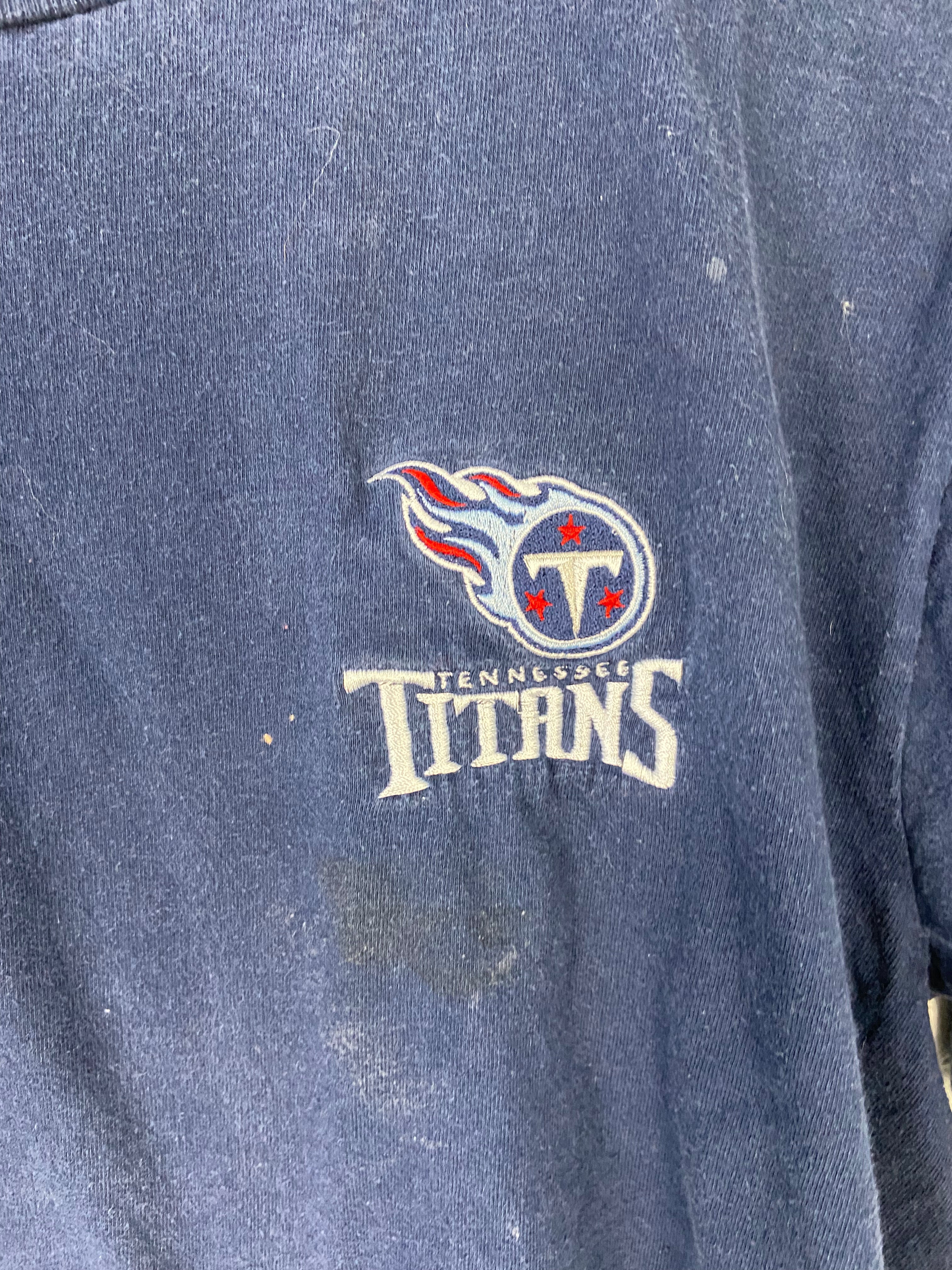 VTG Tennessee Titans Navy Logo Tee Sz M