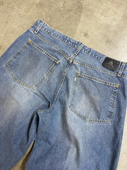 Y2K Levi's Silvertab Baggy Yellow Stitching Denim Jeans Sz 38x32