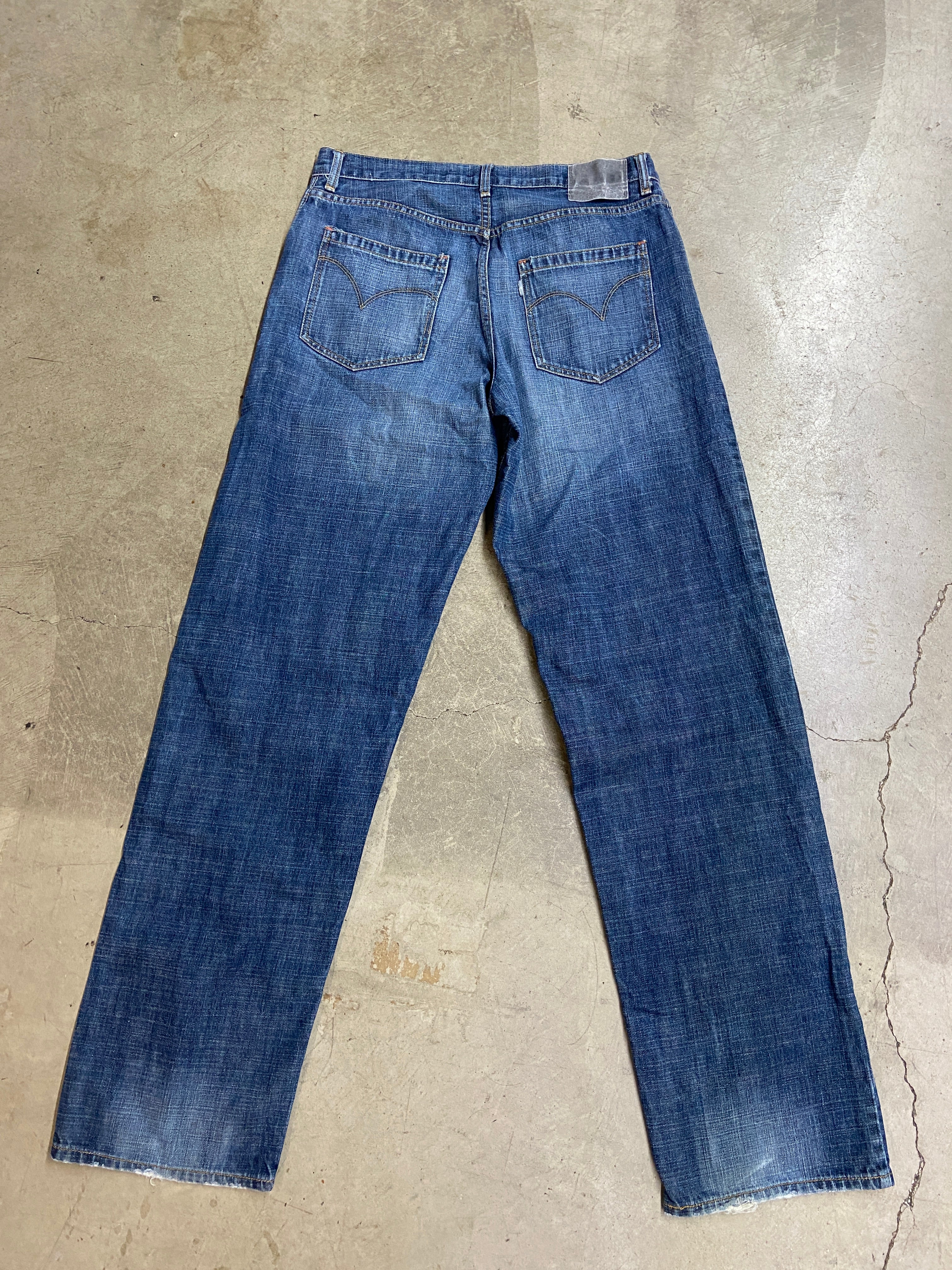 Y2K Levi's Silvertab Baggy Dark Wash Denim Jeans Sz 36x38