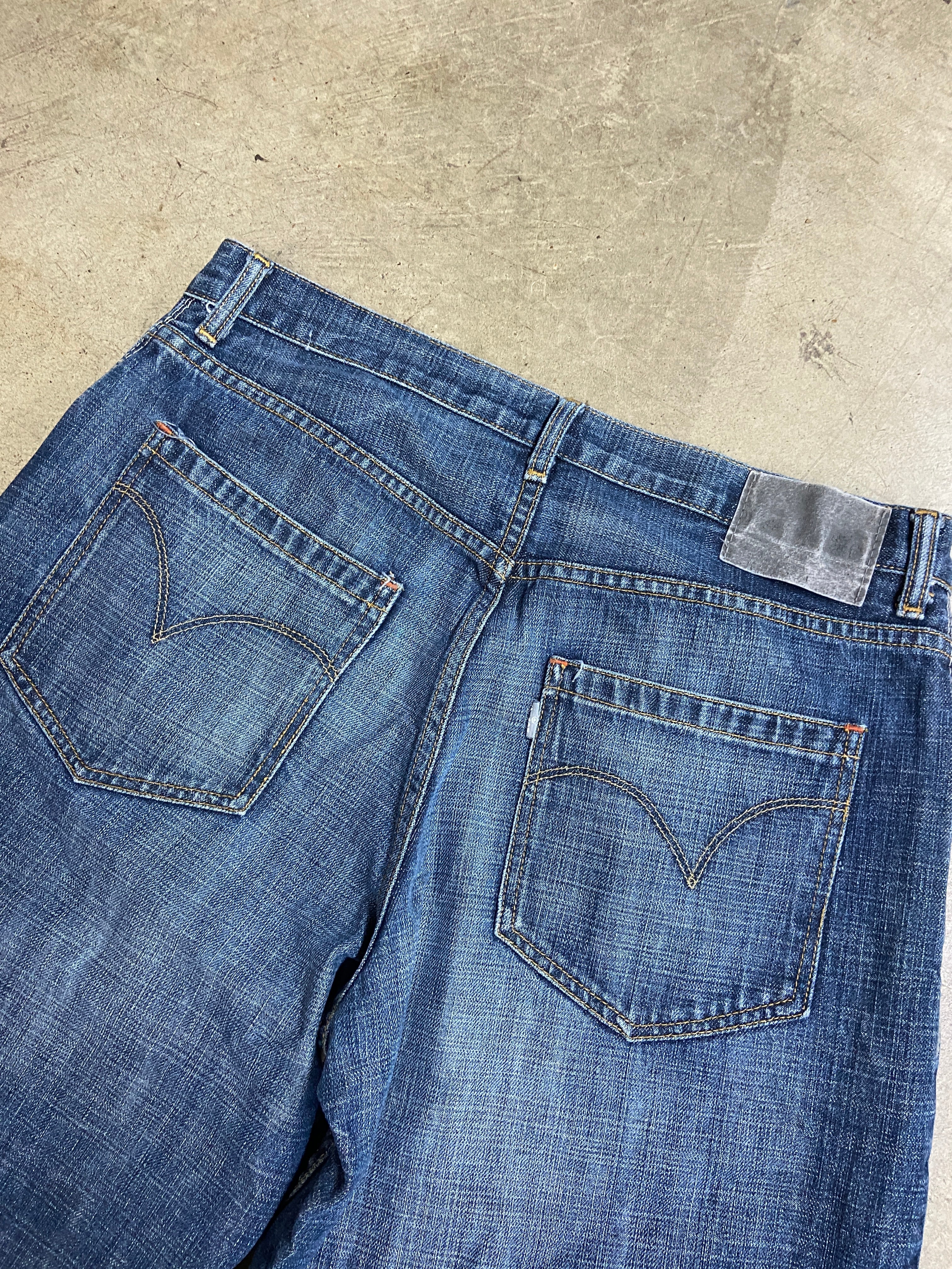 Y2K Levi's Silvertab Baggy Dark Wash Denim Jeans Sz 36x38