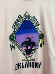 VTG Oklahoma Cherokee Nation Pink Tee Sz L/XL