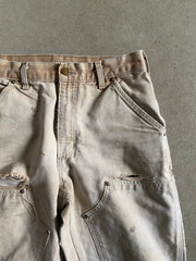 VTG Thrashed Carhartt Double Knee Pants Sz 28x28