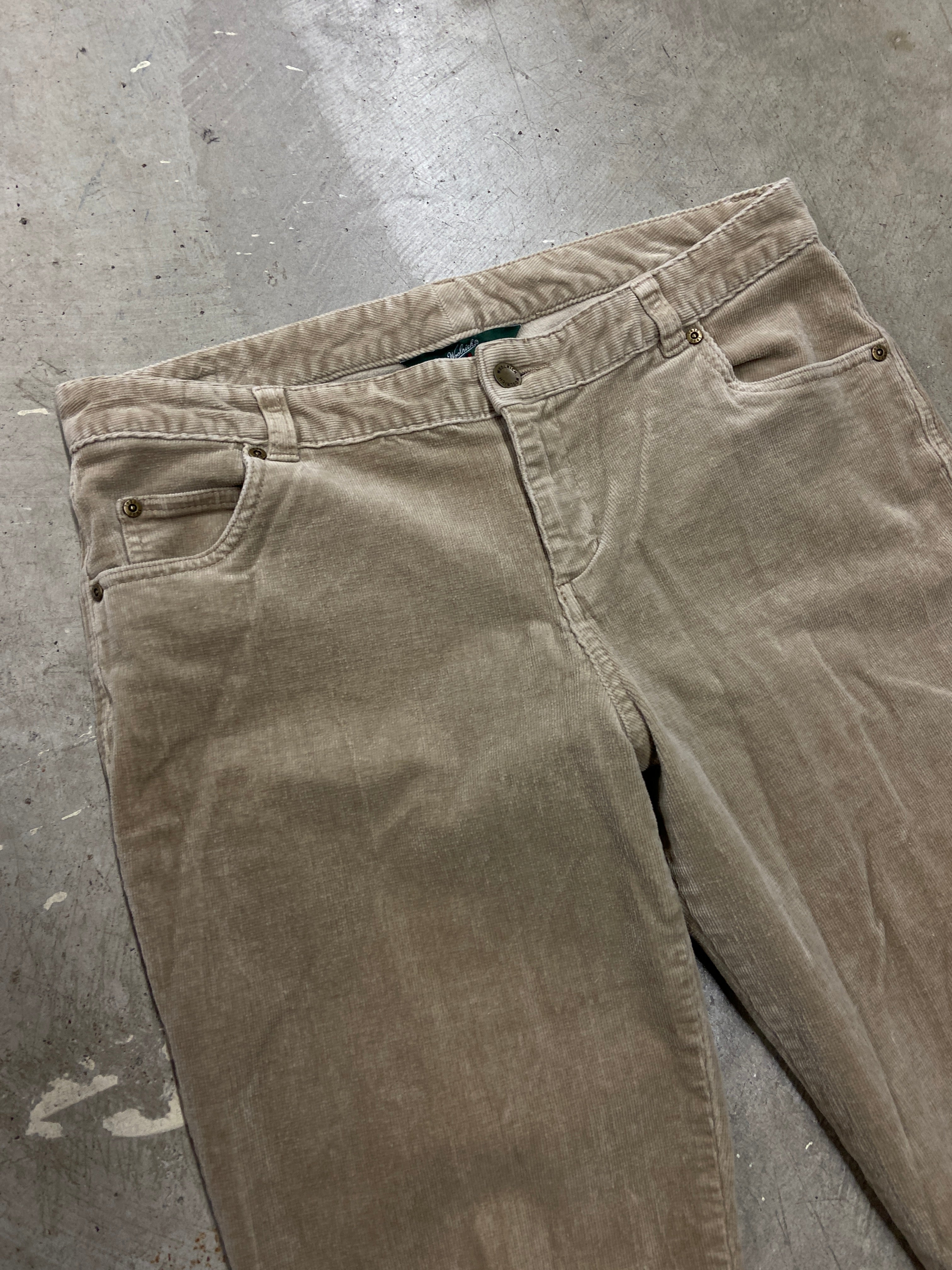 VTG Woolrich Tan Corduroy Low Rise Wmns Pants Sz 12