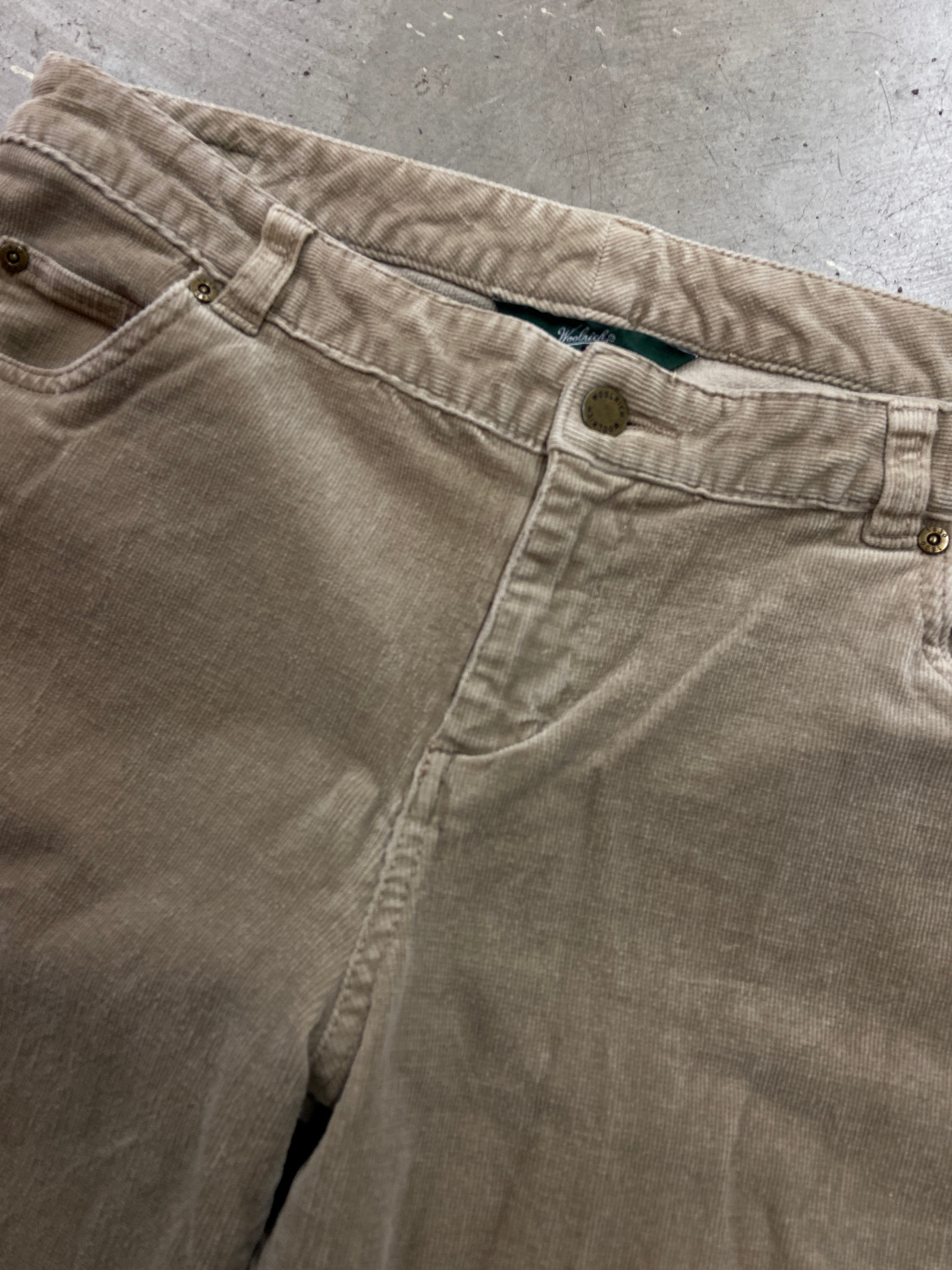 VTG Woolrich Tan Corduroy Low Rise Wmns Pants Sz 12
