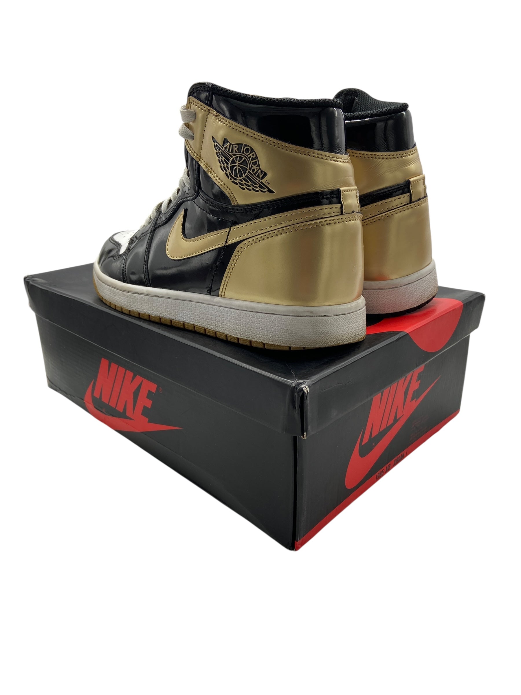 Preowned Air Jordan 1 Retro High OG NRG 'Gold Toe' Sz 9.5M/11W