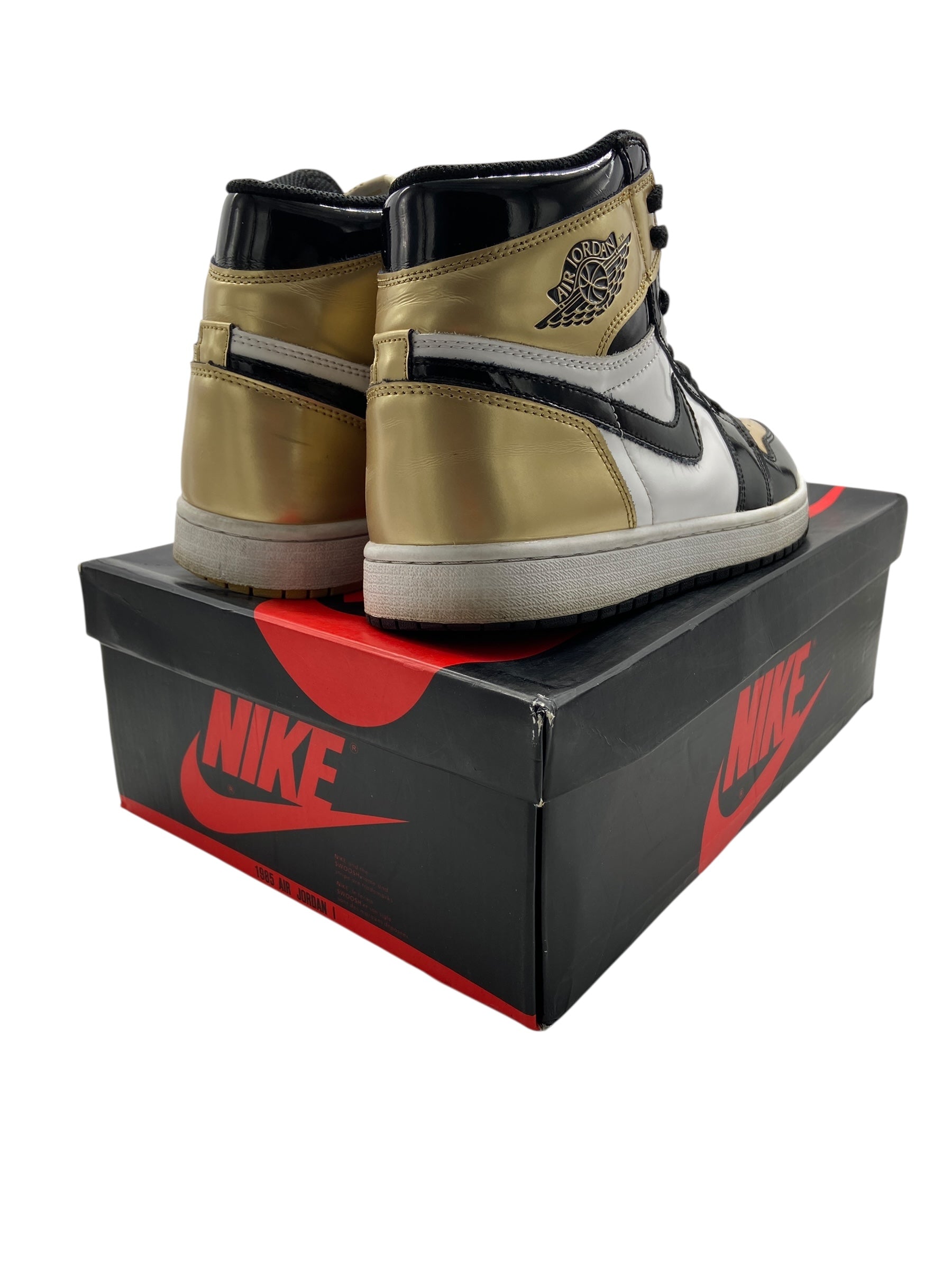 Preowned Air Jordan 1 Retro High OG NRG 'Gold Toe' Sz 9.5M/11W